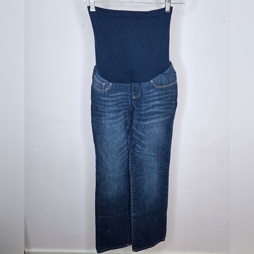 Indigo Blue Maternity Straight Leg Jeans Size Petite Small
